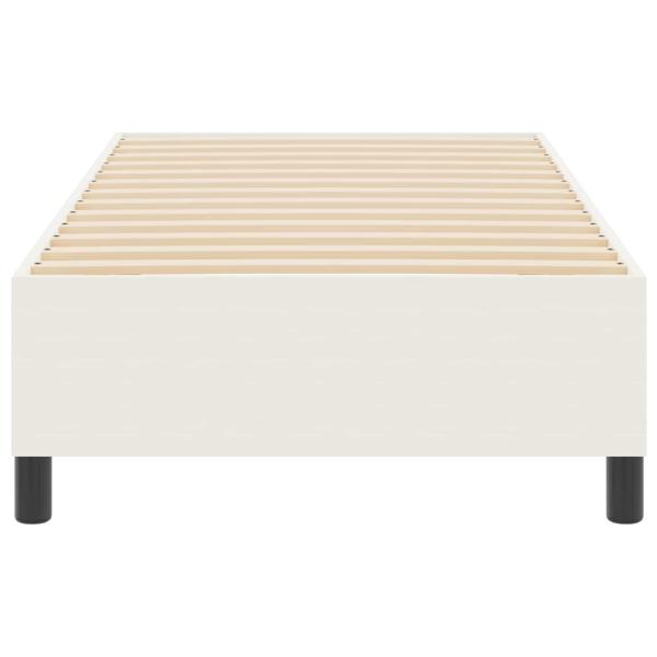 Boxspringbett Creme 90x200 cm Cord-Stoff