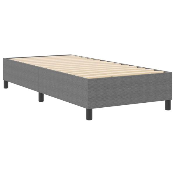 Boxspringbett Hellgrau 100x200 cm Cord-Stoff