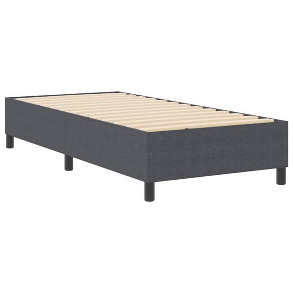 Boxspringbett Dunkelgrau 100x200 cm Cord-Stoff