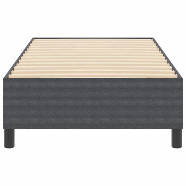 Boxspringbett Dunkelgrau 100x200 cm Cord-Stoff