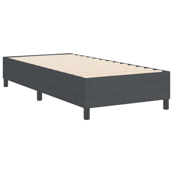 Boxspringbett Dunkelgrau 100x200 cm Cord-Stoff