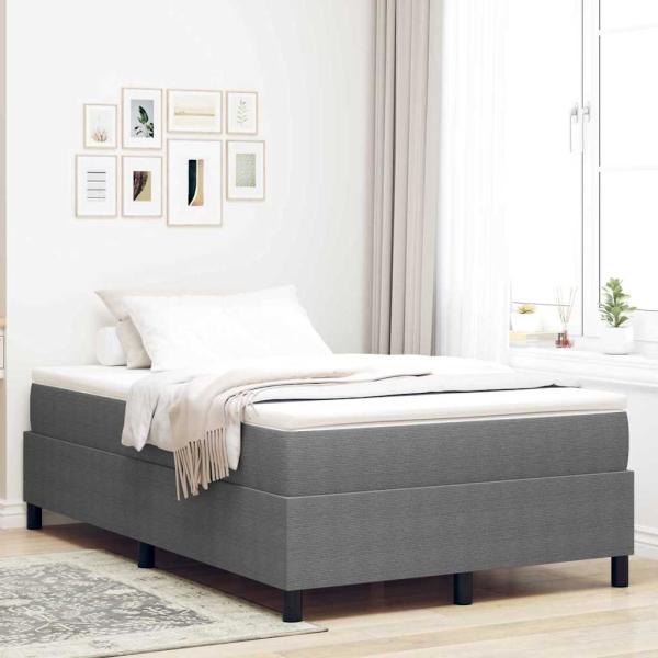 ARDEBO.de - Boxspringbett Hellgrau Kleines Doppelbett Cordura-Stoff