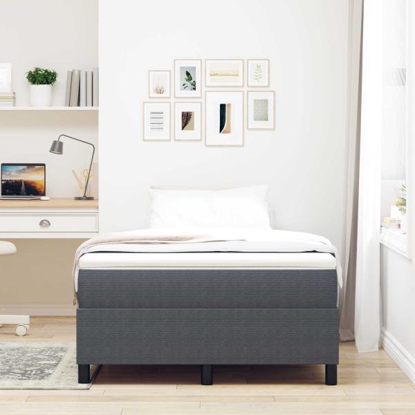 Plattformbettgestell Dunkelgrau 120 x 190 cm Cordstoff
