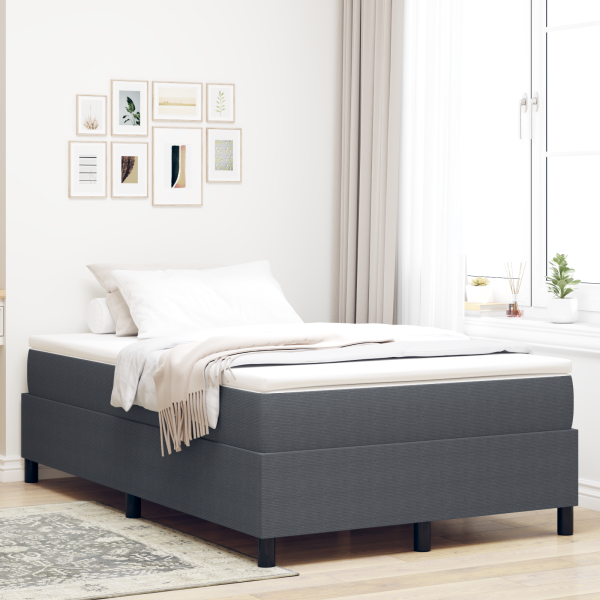 Plattformbettgestell Dunkelgrau 120 x 190 cm Cordstoff
