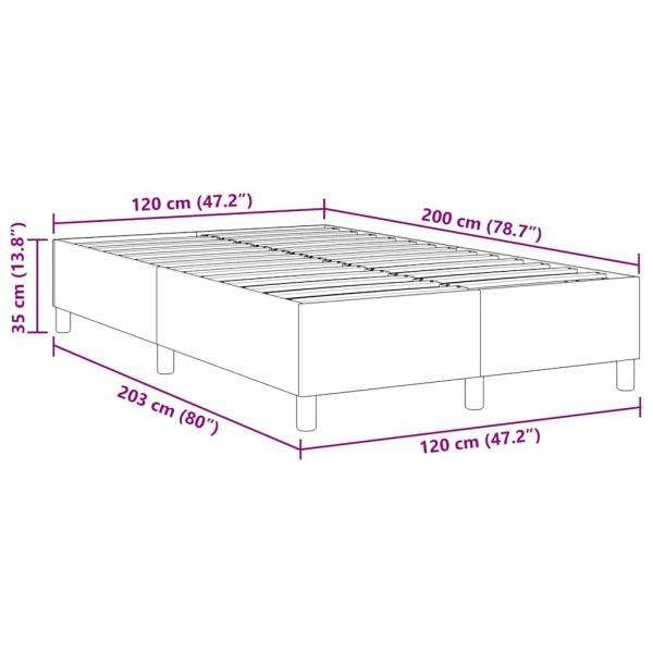 Boxspringbett Dunkelgrau 120x200 cm Cord-Stoff