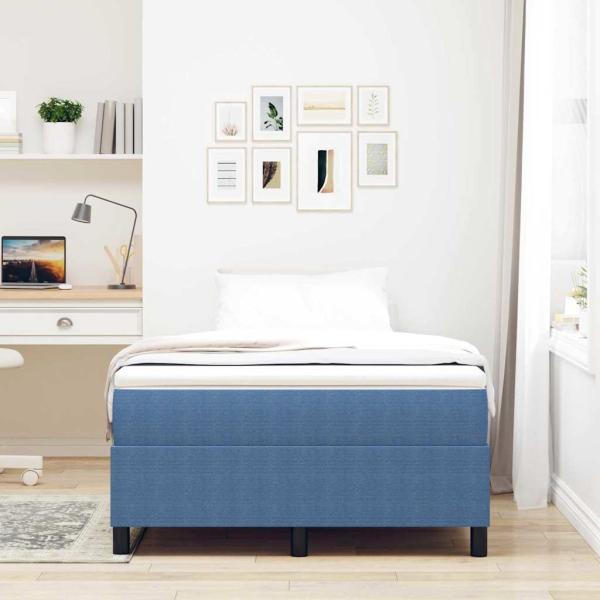 Boxspringbett Blau 120x200 cm Cord-Stoff