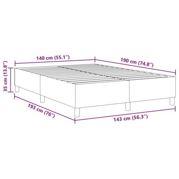 Boxspringbett Hellgrau 140x200 cm Cordstoff
