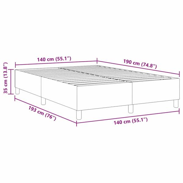 Boxspringbett Hellgrau 140x200 cm Cordstoff