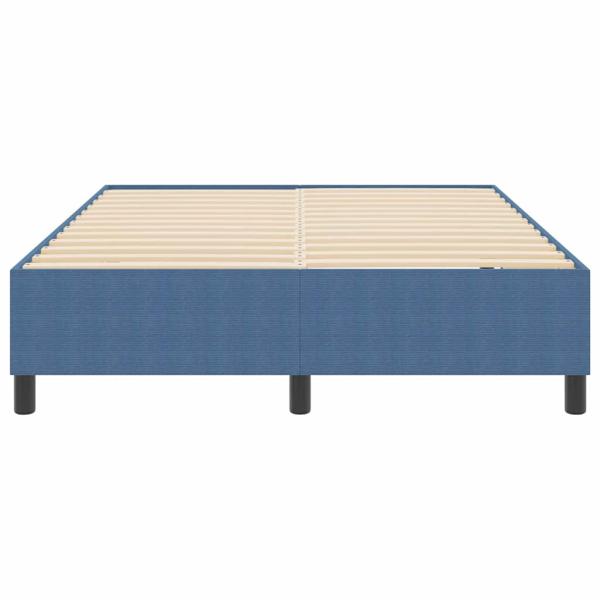Boxspringbett Blau 140x200 cm Cord-Stoff
