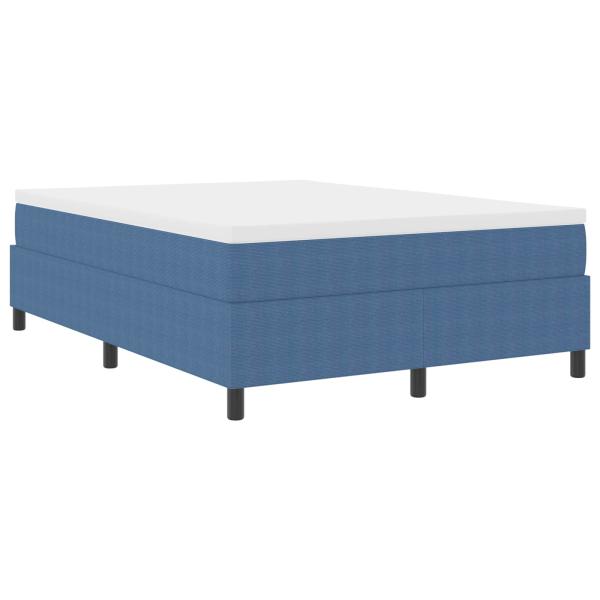 Boxspringbett Blau 140x200 cm Cord-Stoff