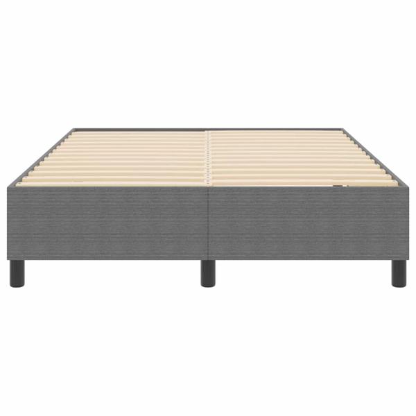 Boxspringbett Hellgrau 140x200 cm Cord-Stoff