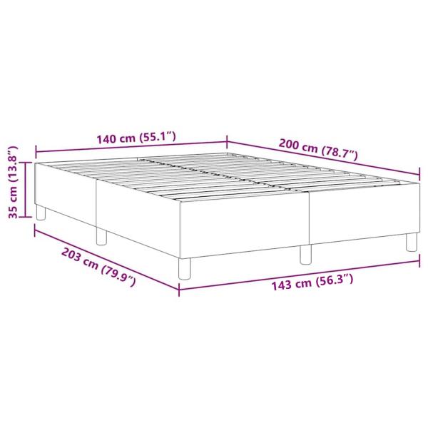 Boxspringbett Hellgrau 140x200 cm Cord-Stoff