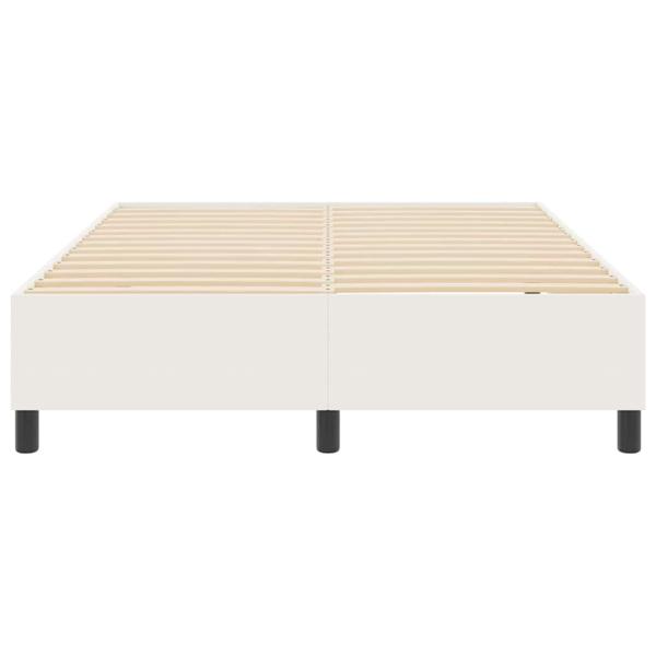 Boxspringbett Creme 140x200 cm aus Cordstoff