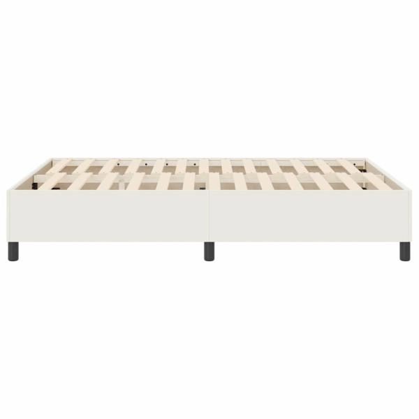 Boxspringbett Creme 140x200 cm aus Cordstoff