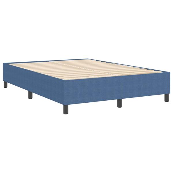 Boxspringbett Blau 140x200 cm Cord-Stoff