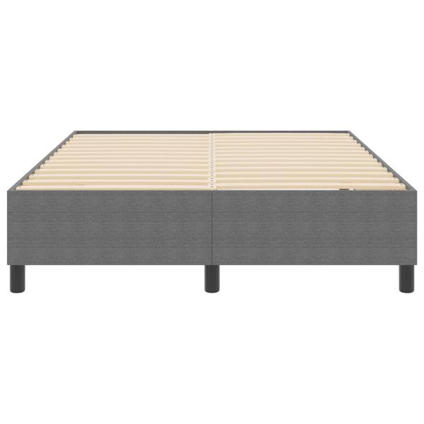 Boxspringbett Hellgrau 160x200 cm Cord-Stoff