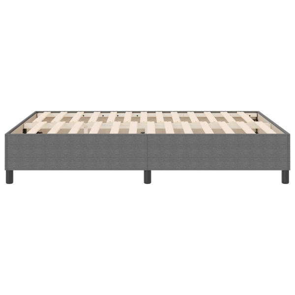 Boxspringbett Hellgrau 160x200 cm Cord-Stoff