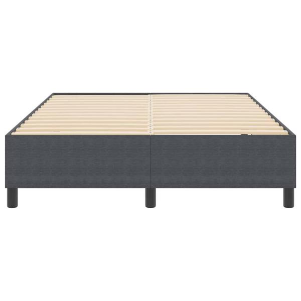 Boxspringbett Dunkelgrau 160x200 cm aus Cord-Stoff
