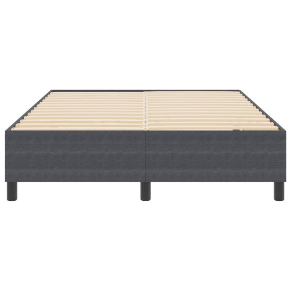 Plattformbettgestell Dunkelgrau 160 x 200 cm Cordstoff
