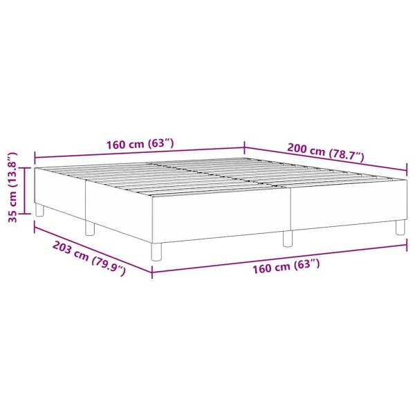 Boxspringbett Dunkelgrau 160x200 cm aus Cord-Stoff