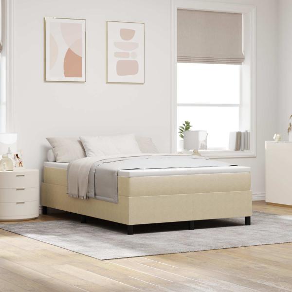 Boxspringbett Lichtgrün Grau 160x200 cm Corduroy Stoff