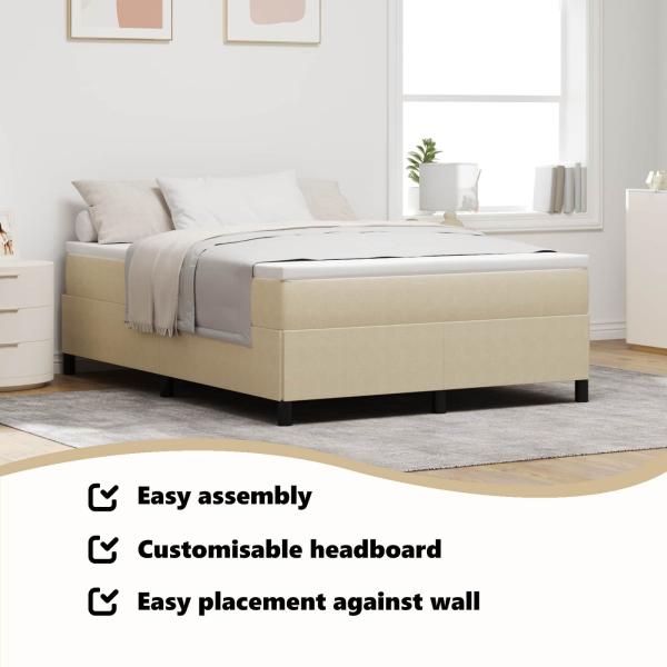 Boxspringbett Lichtgrün Grau 160x200 cm Corduroy Stoff