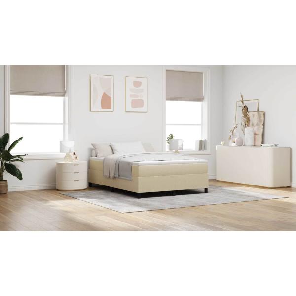 Boxspringbett Lichtgrün Grau 160x200 cm Corduroy Stoff