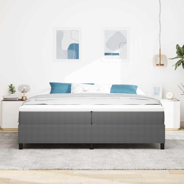 Boxspringbett Hellgrau 200x200 cm aus Cord