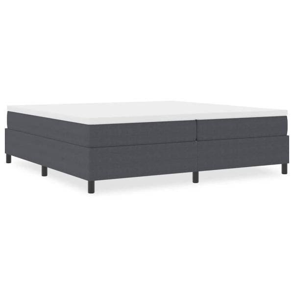 Boxspringbett Dunkelgrau 200x200 cm Cord-Stoff