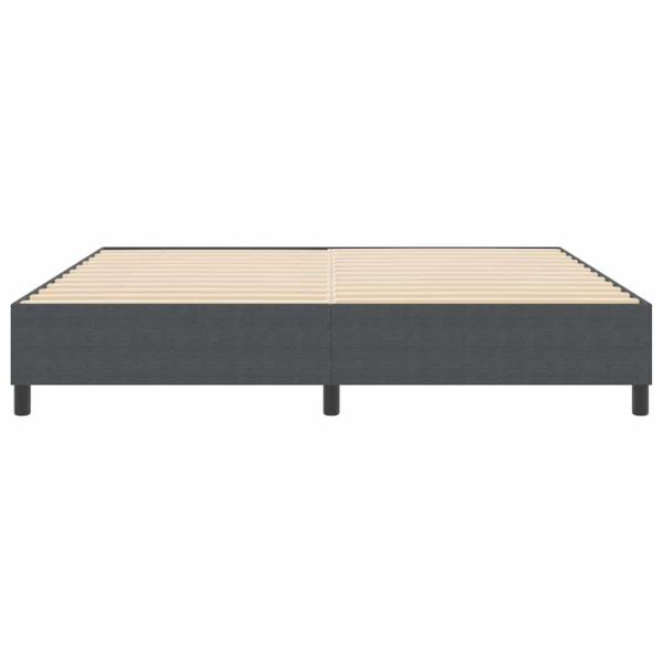 Boxspringbett Dunkelgrau 200x200 cm Cord-Stoff
