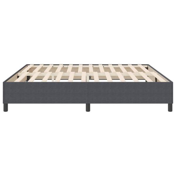 Boxspringbett Dunkelgrau 200x200 cm Cord-Stoff