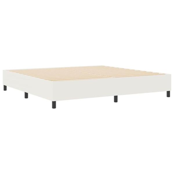 Boxspringbett Creme 200x200 cm Cordstoff