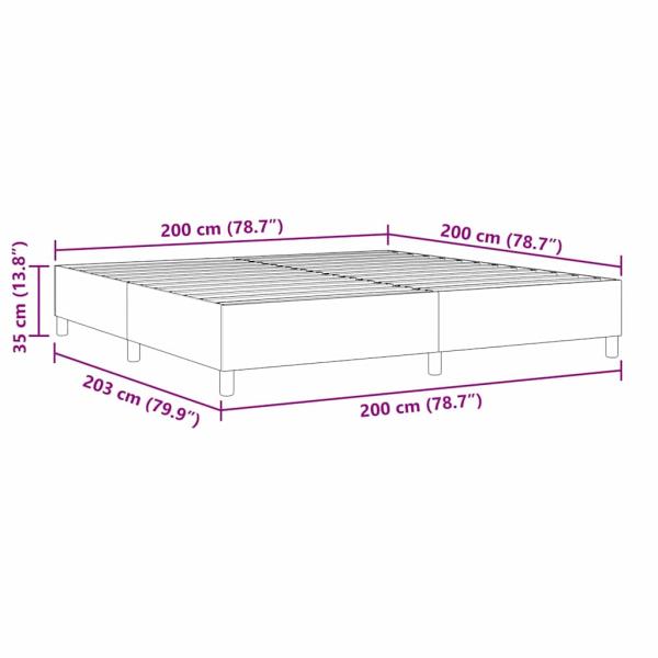 Boxspringbett Creme 200x200 cm Cordstoff