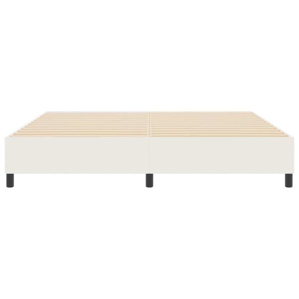 Boxspringbett Creme 200x200 cm Cordstoff
