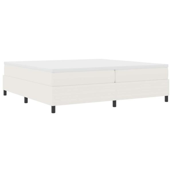 Boxspringbett Creme 200x200 cm Cordstoff