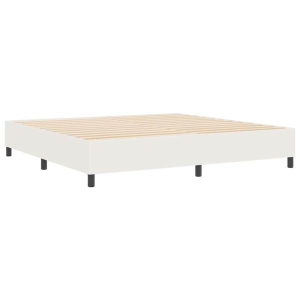 Boxspringbett Creme 200x200 cm Cordstoff