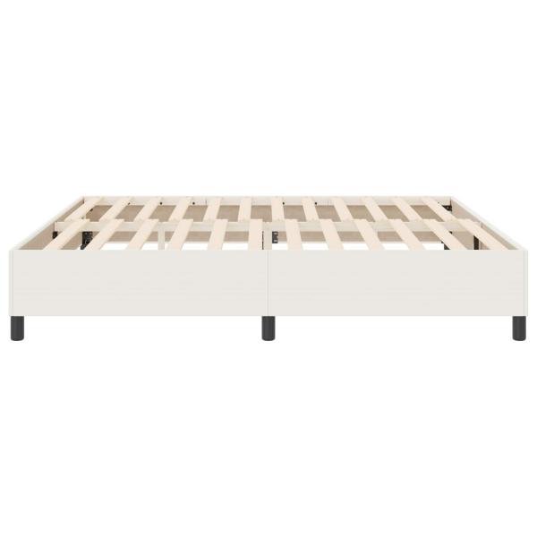 Boxspringbett Creme 200x200 cm Cordstoff