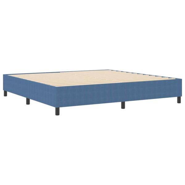 Boxspringbett Blau 200x200 cm Cord-Stoff