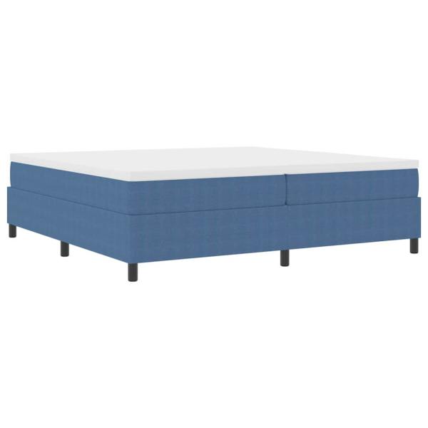 Boxspringbett Blau 200x200 cm Cord-Stoff