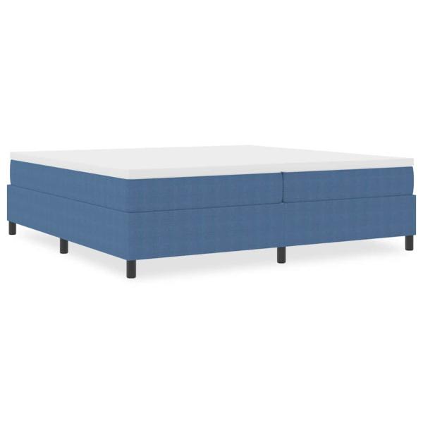Boxspringbett Blau 200x200 cm Cord-Stoff