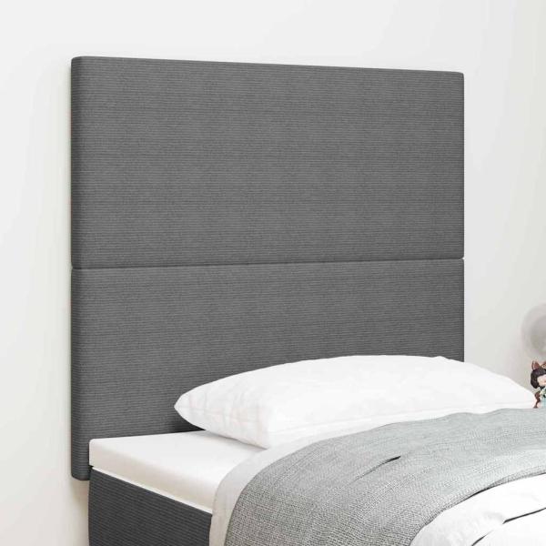 Kopfteil Einfaches Design Hellgrau 80 cm Corduroy Stoff