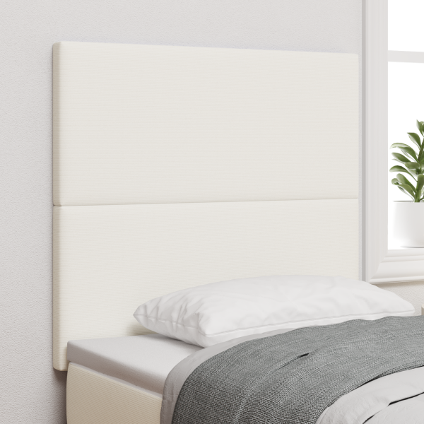 Kopfteil schlichtes Design Creme 80 cm Cordstoff