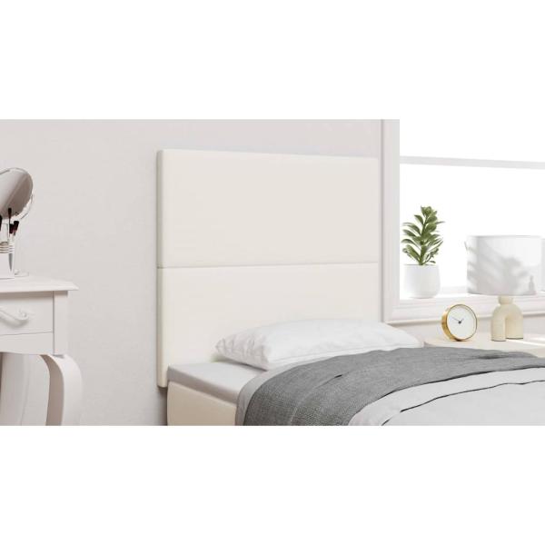 Kopfteil schlichtes Design Creme 80 cm Cordstoff