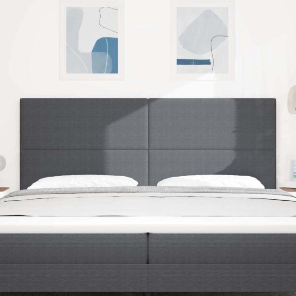 Kopfteil Einfaches Design Dunkelgrau 200 cm Corduroy Stoff