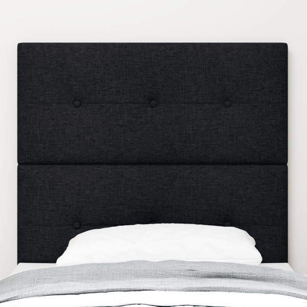 Höhenverstellbares Kopfteil mit Kopfteil Schwarz 80 cm Stoff
