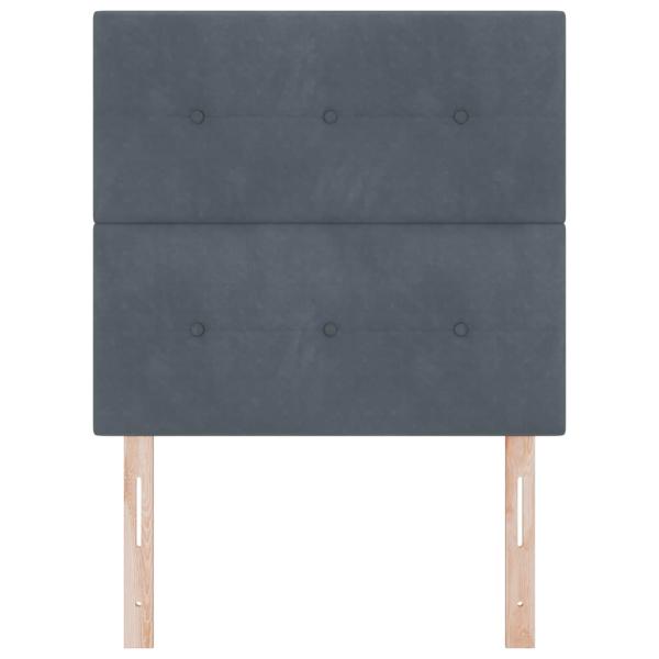 Kopfteil mit Knopfheftung Dunkelgrau 80 cm Samt