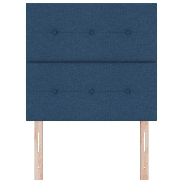 Kopfteil mit Knopfheftung Blau 90 cm Stoff