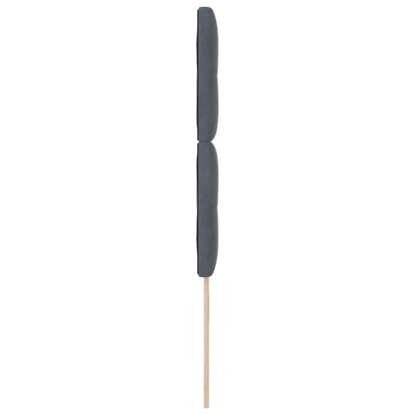 Kopfteil mit Knöpfen, Dunkelgrau, 90 cm, Samt