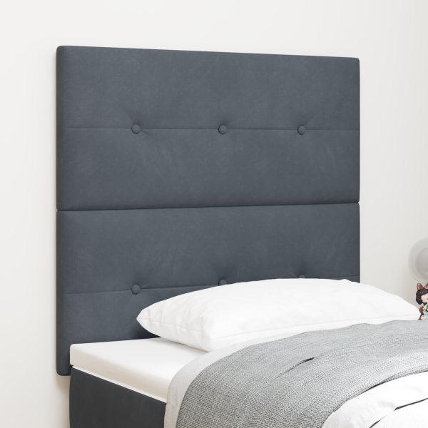 Kopfteil Dunkelgrau 90 cm Samt