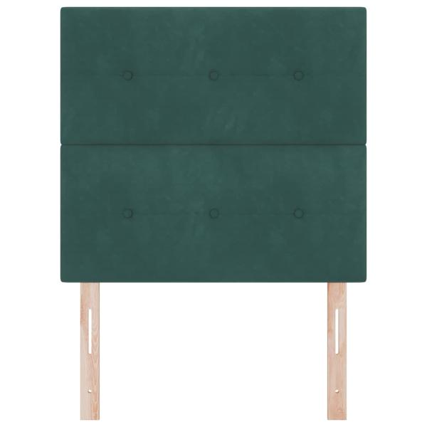 Kopfteil Knopfheftung Dunkelgrün 90 cm Samt